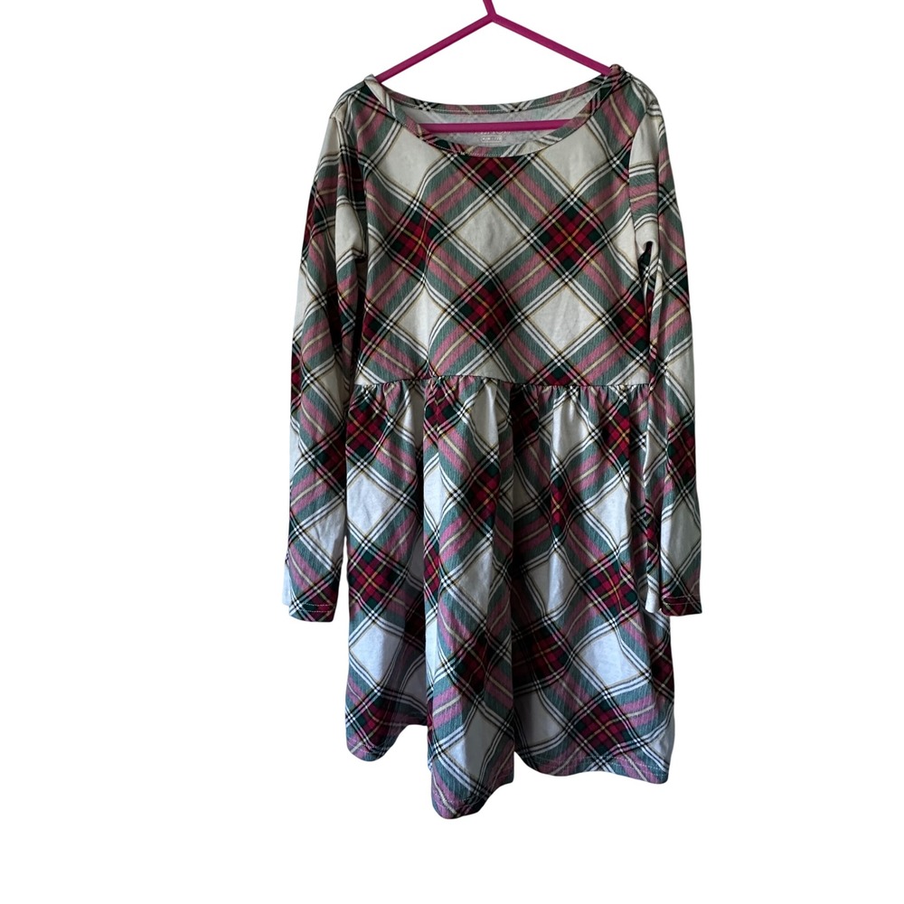 Children's Place Girls Plaid Dress Long Sleeve Casual‎ Party Dress Size M 7/8